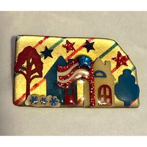 House Pin by Lucinda American Flag Patriotic 4th of July